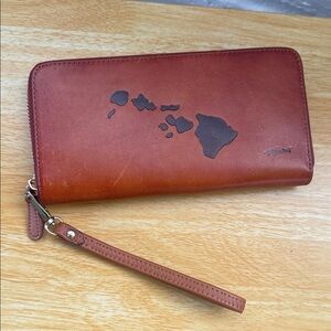 Zip Around Wallet with Hawaii Map